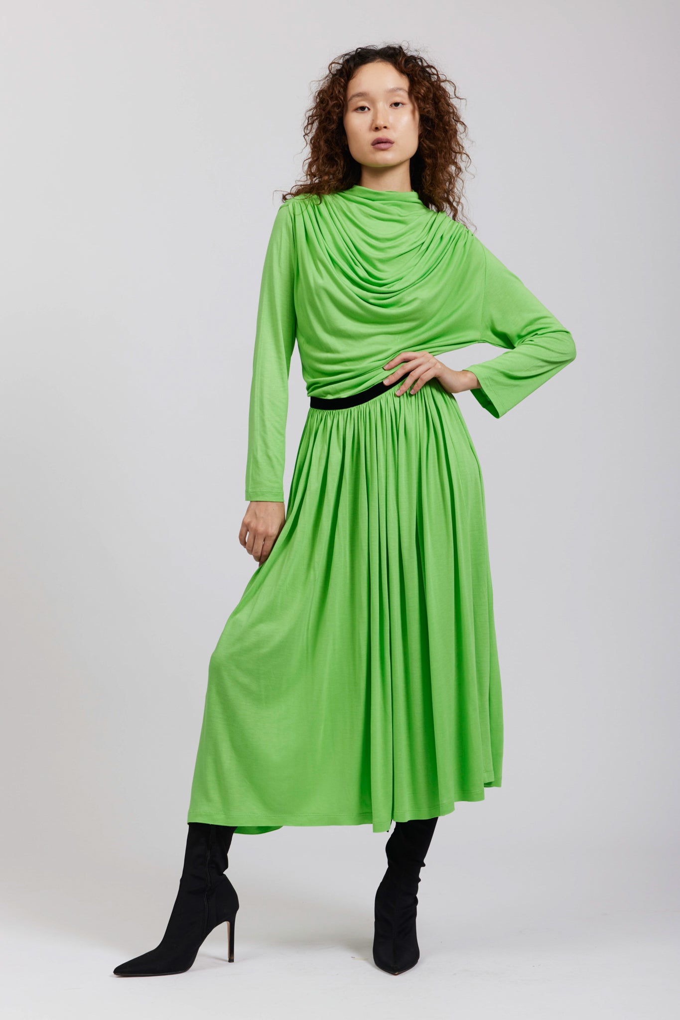 River Dress in Lime BATSHEVA