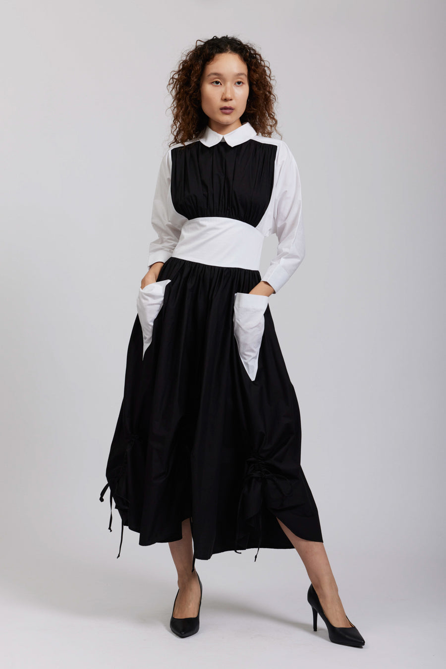 BATSHEVA - Goldie Dress in Black & White