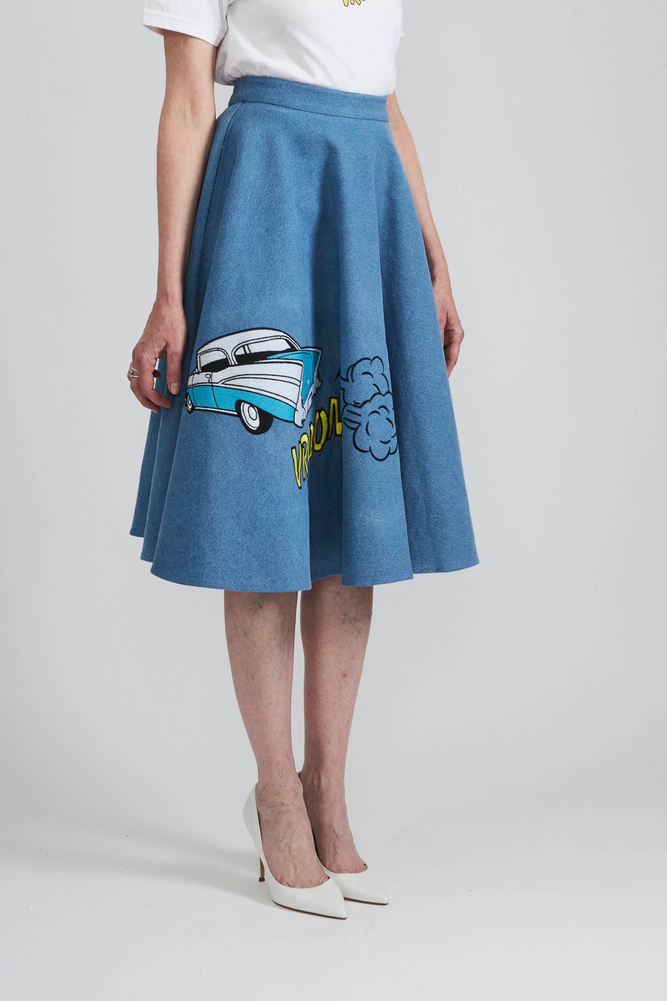 Car Skirt in Blue Denim – BATSHEVA