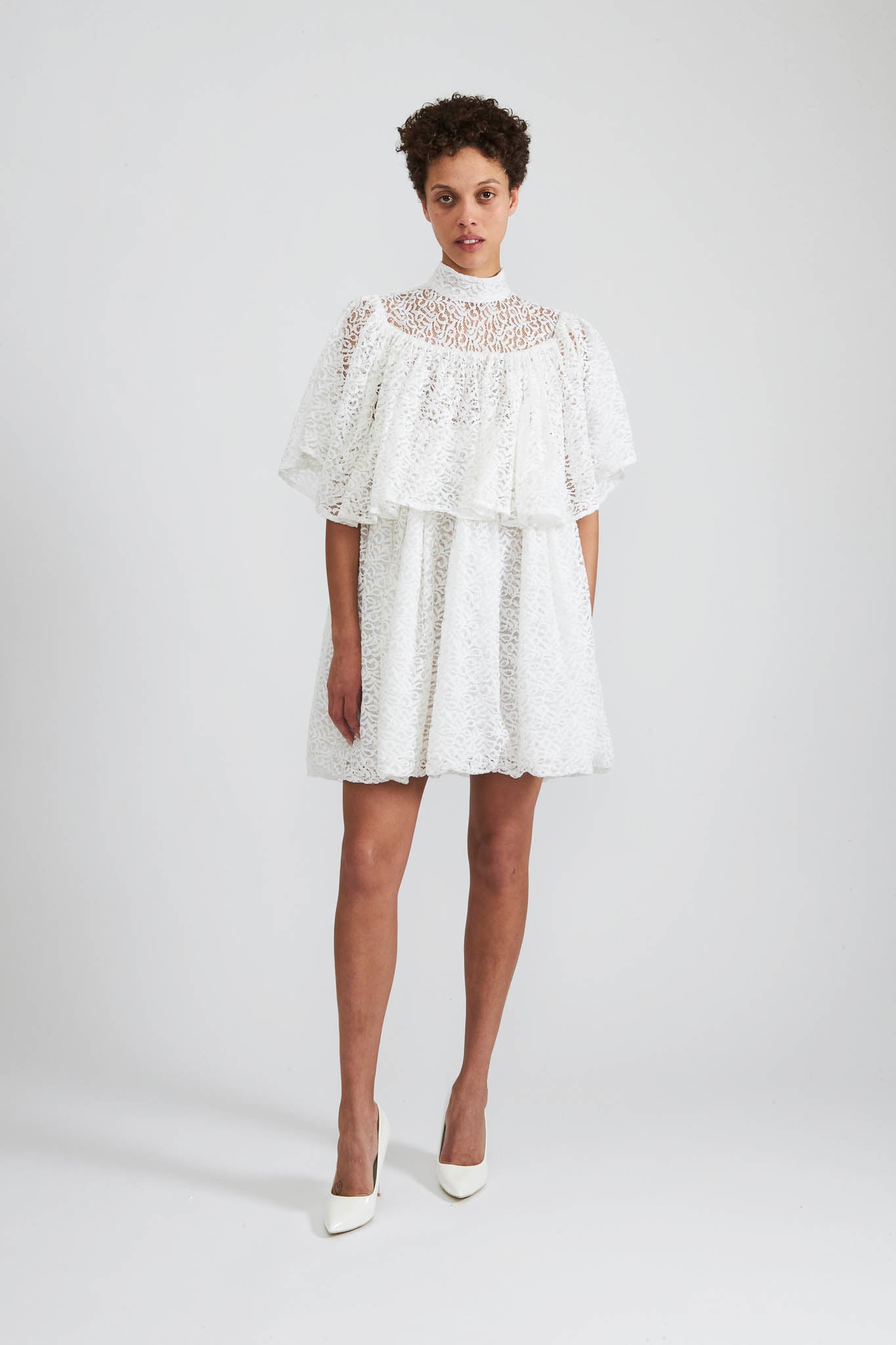 Percy Dress in White Lace 0 / White