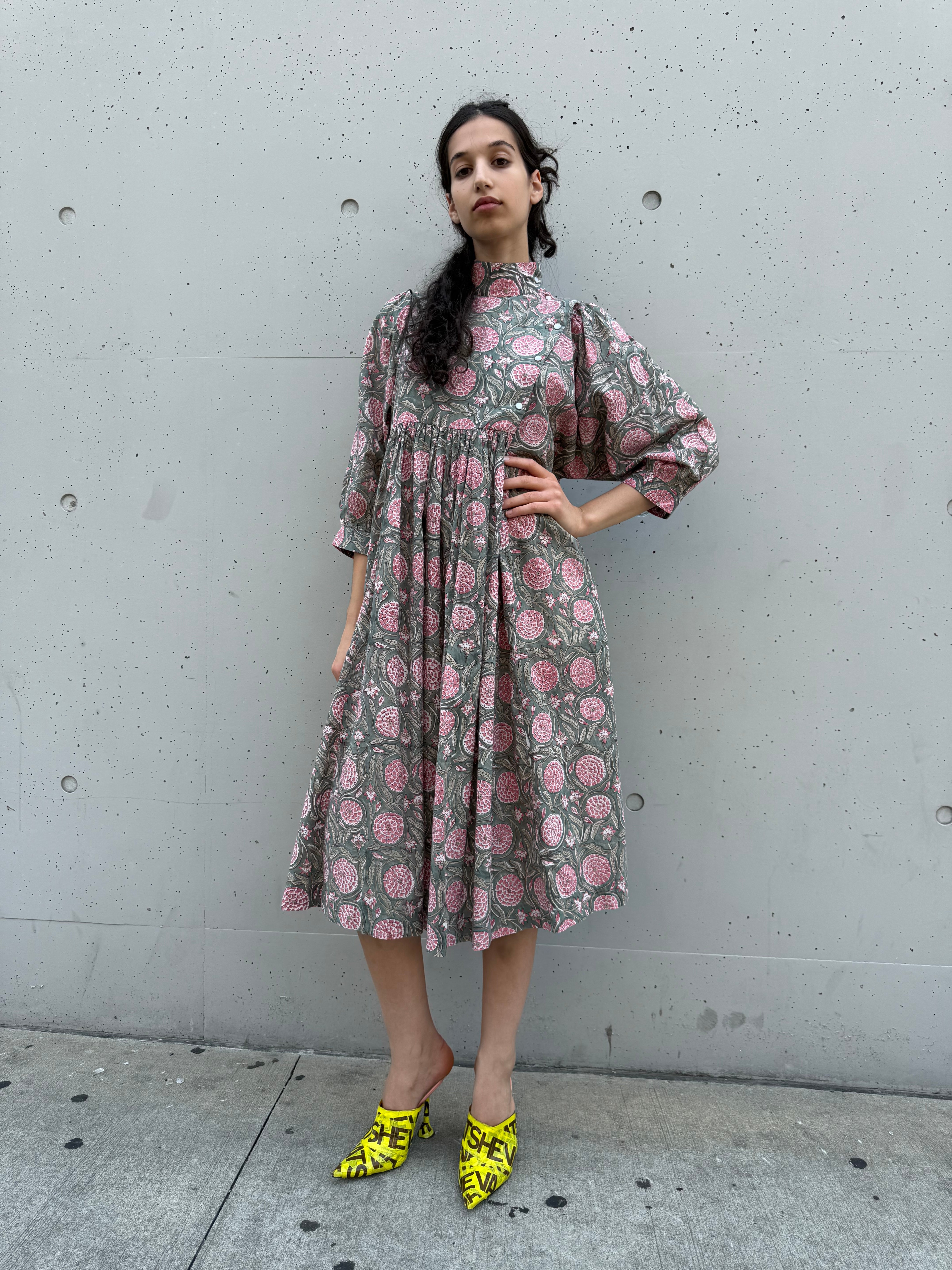 Kssy　 Wtaps 大塚さん着用 smock frock セットアップ Snap Smock Dress in Tea Rose Floral – BATSHEVA