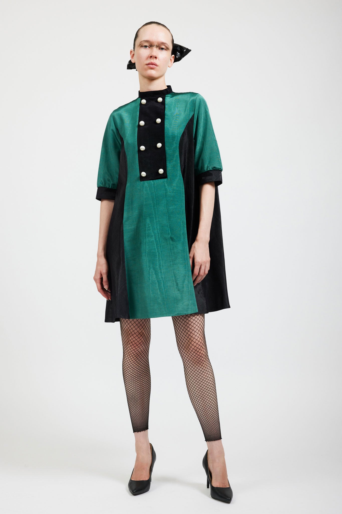 Beray Coat Dress in Ocean Moiré – BATSHEVA