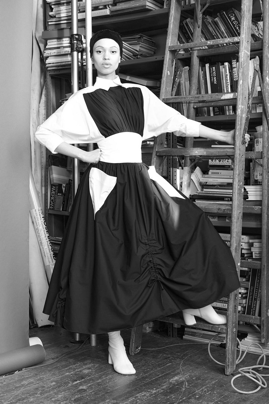 BATSHEVA - Goldie Dress in Black & White