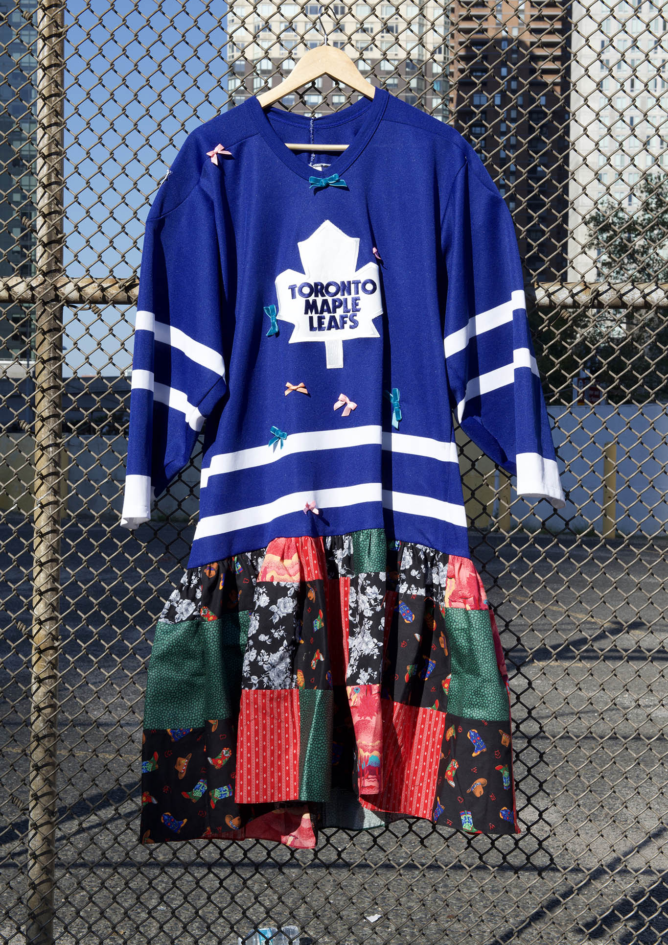 Batsheva One-of-a-Kind Vintage Toronto Maple Leafs Jersey Dress Long Dress