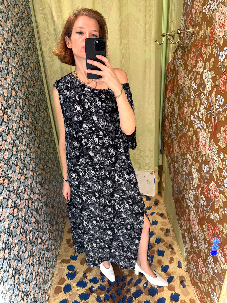 Dancer's Caftan in Face Print