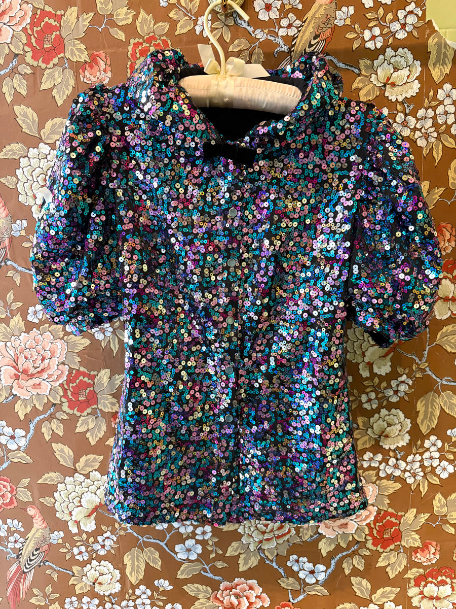 Lou Blouse in Multicolor Sequins