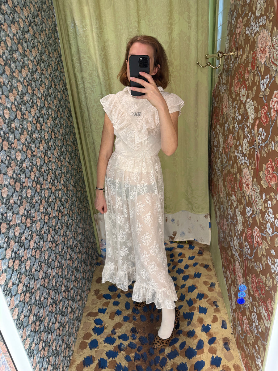 Caroline Dress in Ivory Lace