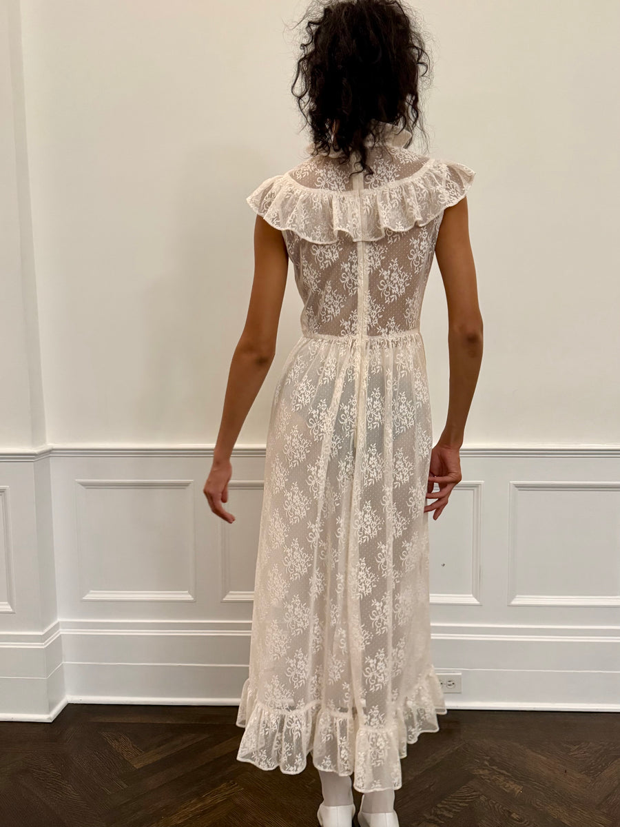 Caroline Dress in Ivory Lace