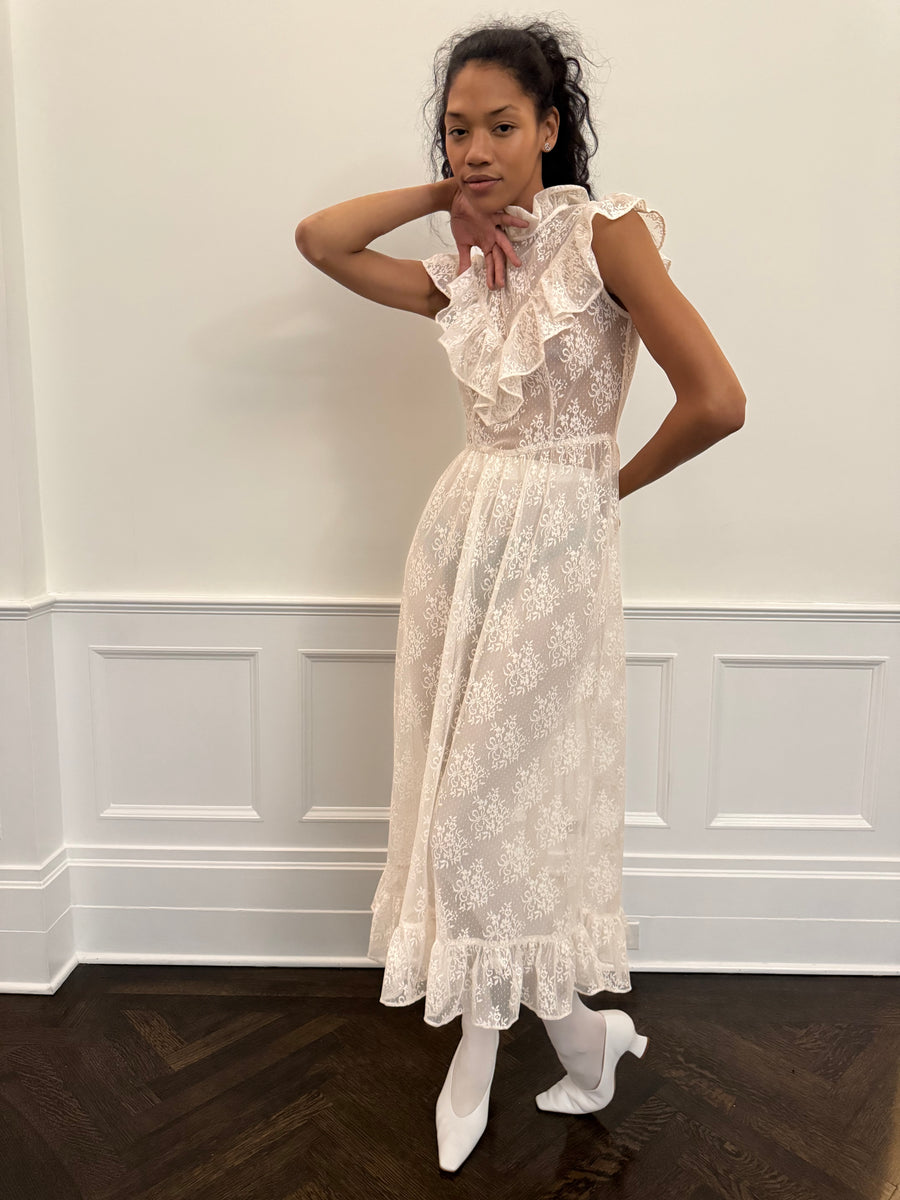 Caroline Dress in Ivory Lace