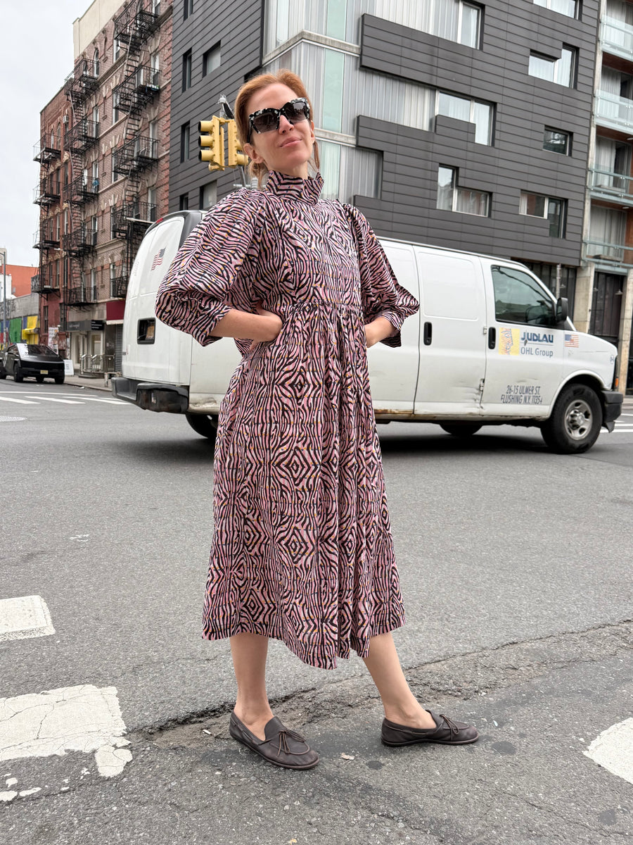 Snap Smock Dress in Rainbow Zebra – BATSHEVA