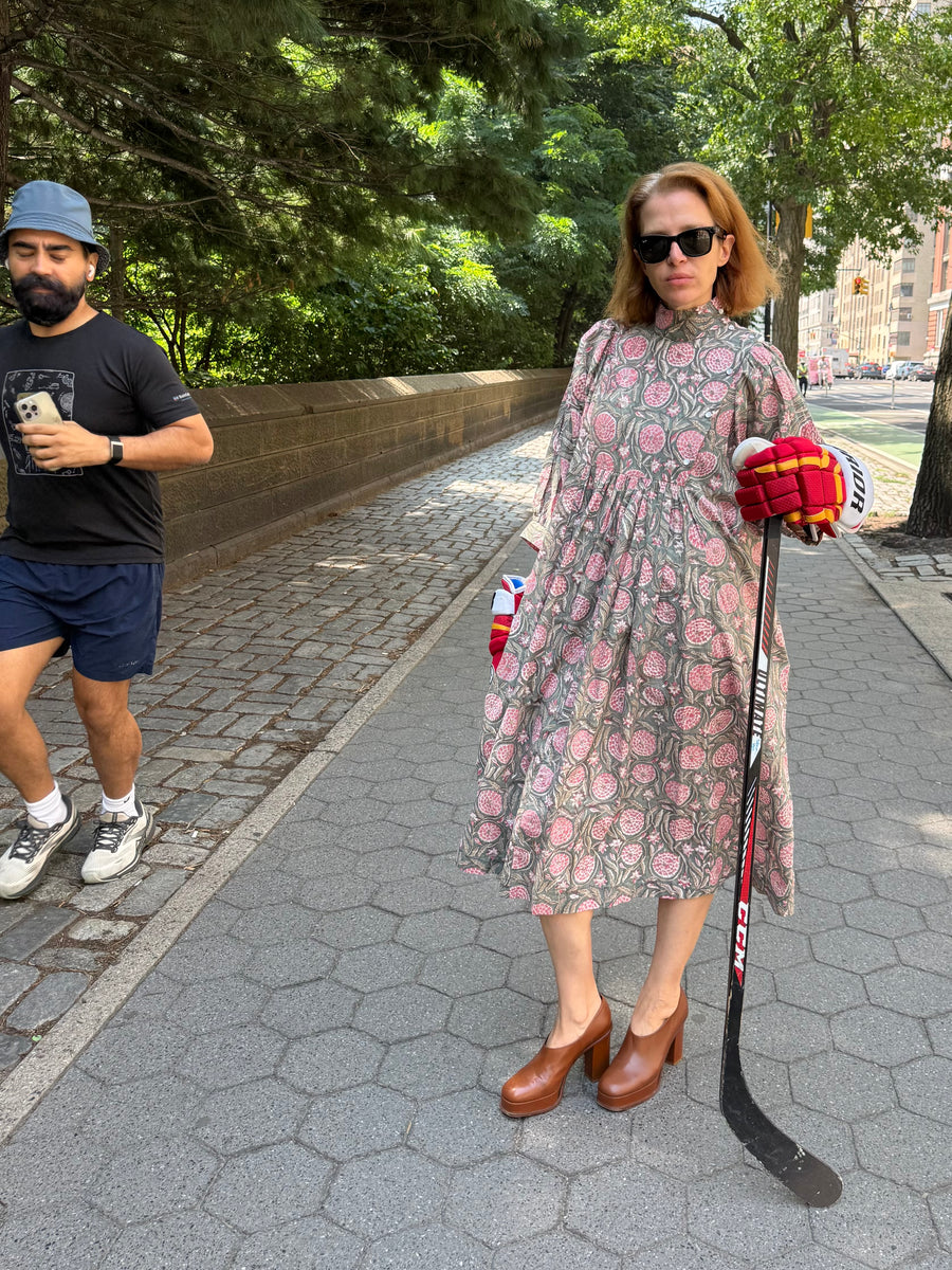 Snap Smock Dress in Tea Rose Floral – BATSHEVA