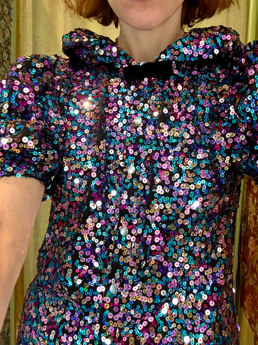 Lou Blouse in Multicolor Sequins