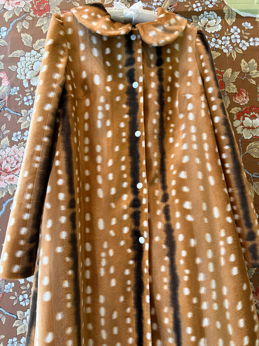 Long Peter Pan Coat in Bambi