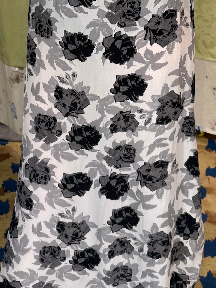 Dancer's Caftan in Grey Floral