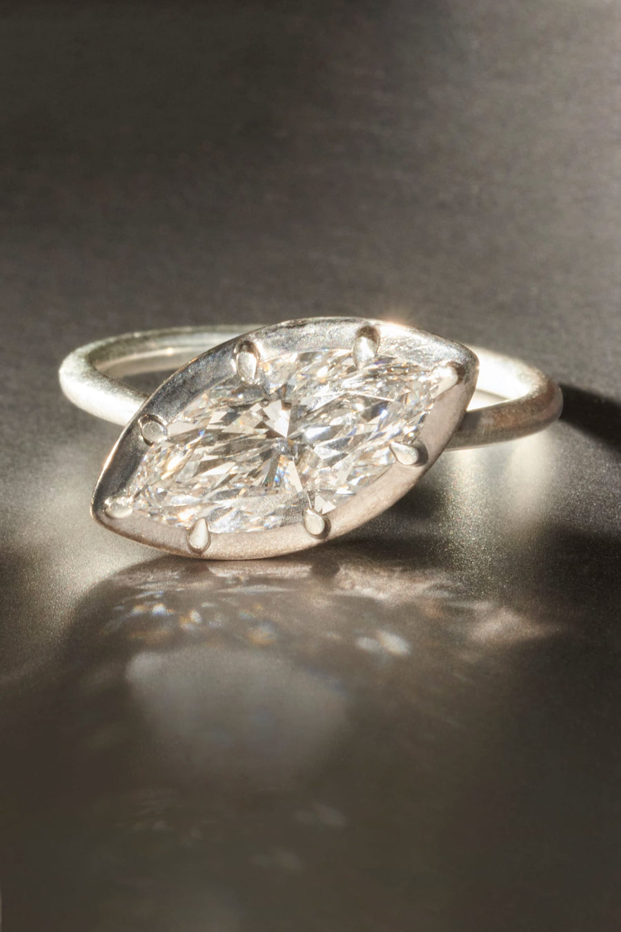 Tilted Marquise Ring