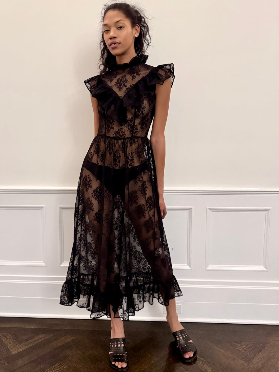 Caroline Dress in Black Lace