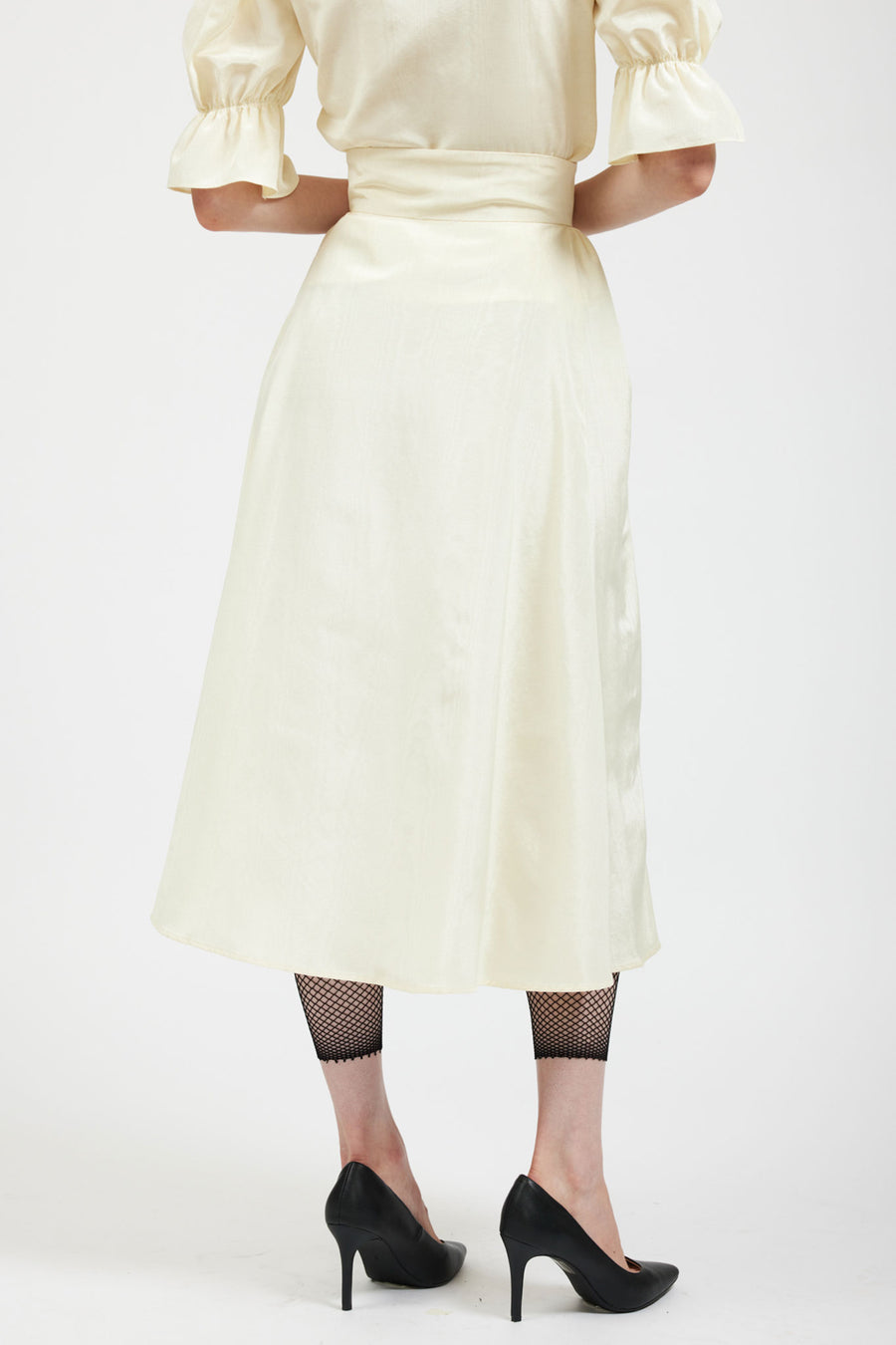 BATSHEVA - Bella Skirt in Cream Moiré