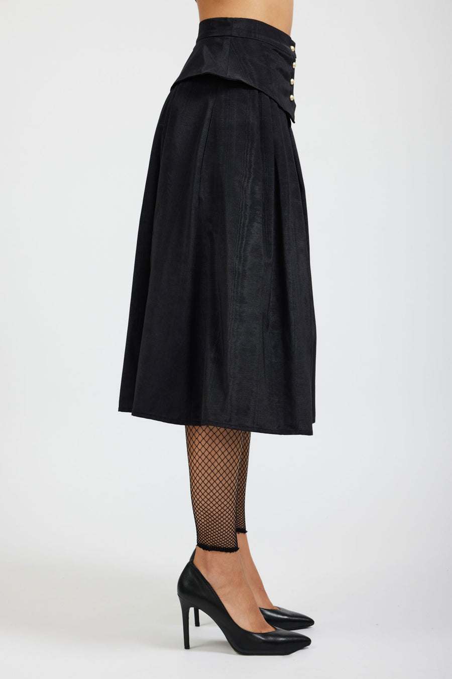 BATSHEVA - Landa Skirt in Black Moiré