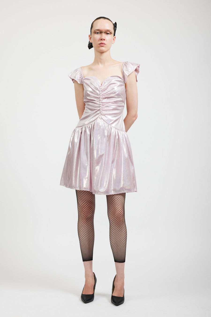 BATSHEVA - Wendy Dress in Pink Holographic