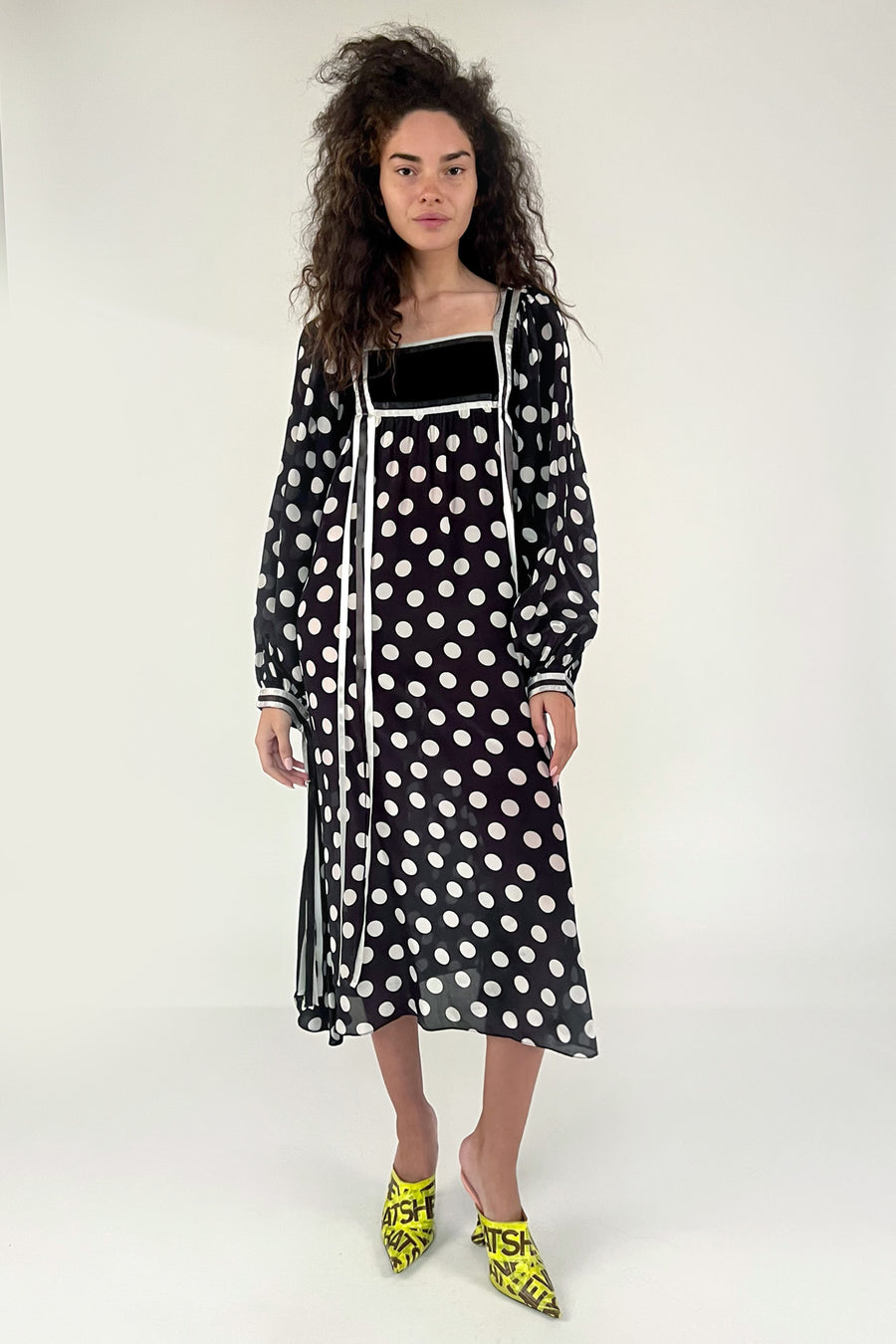 Sample Sale Midi Dress in Polka Dot