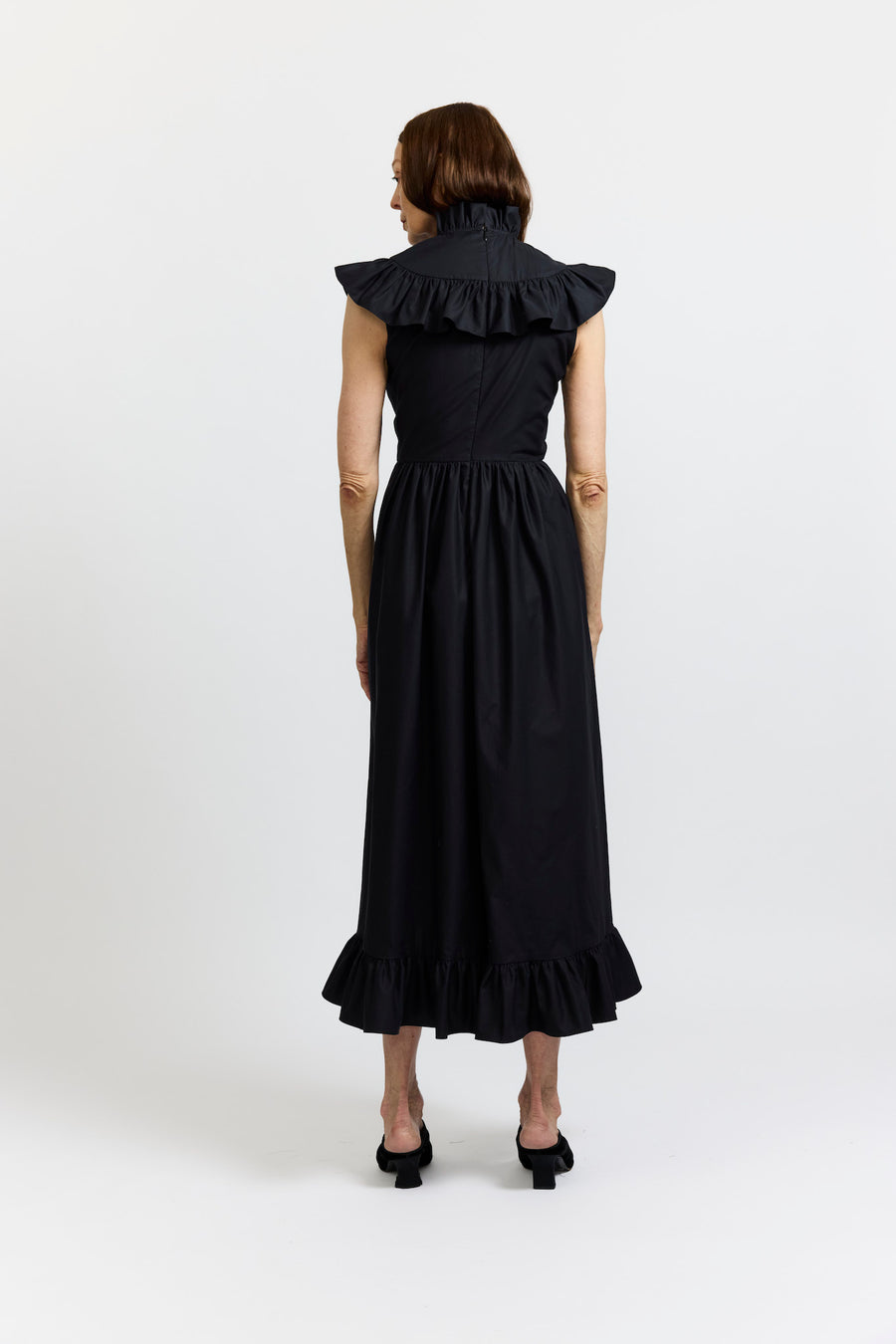 BATSHEVA - Caroline Dress in Black Cotton