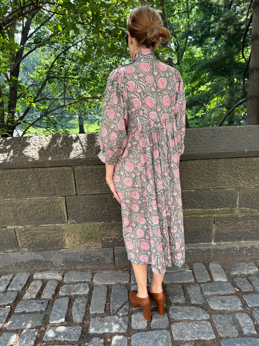 Snap Smock Dress in Tea Rose Floral – BATSHEVA