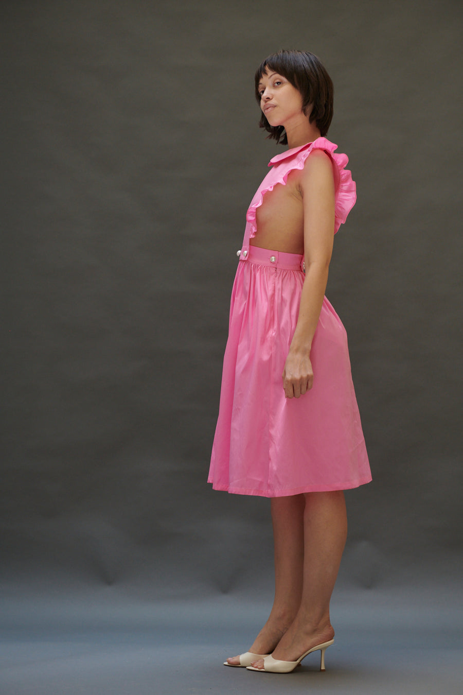 pink peter pan dress Baby Girls Pink Hand Smocked Dress