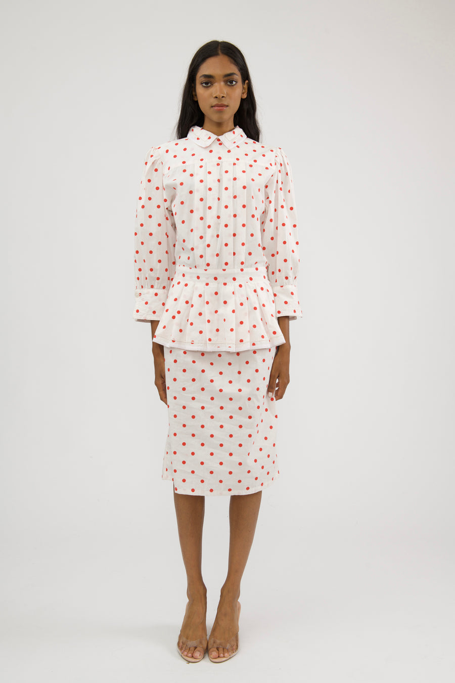 Sample Sale Rilke Dress in Red and White Polka Dot