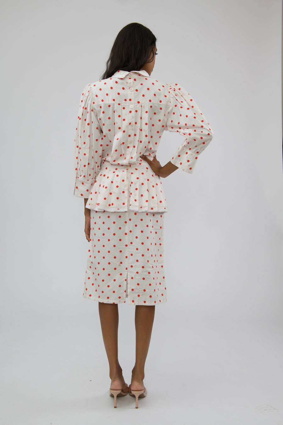 Sample Sale Rilke Dress in Red and White Polka Dot