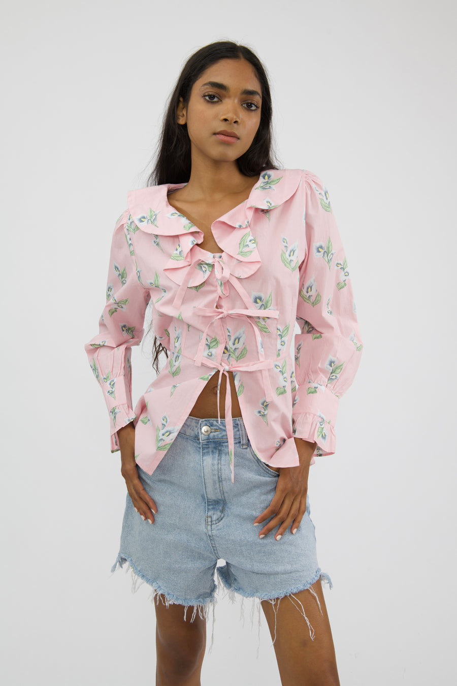 Sample Sale Nia Blouse in Blush Calla Lily