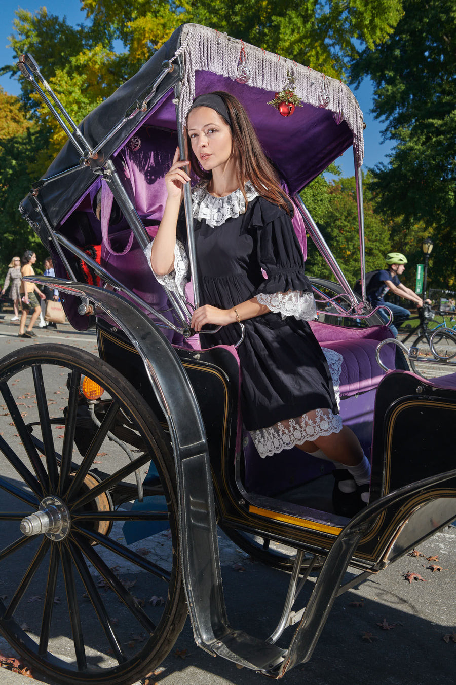 Chamomile Dress in Black Voile