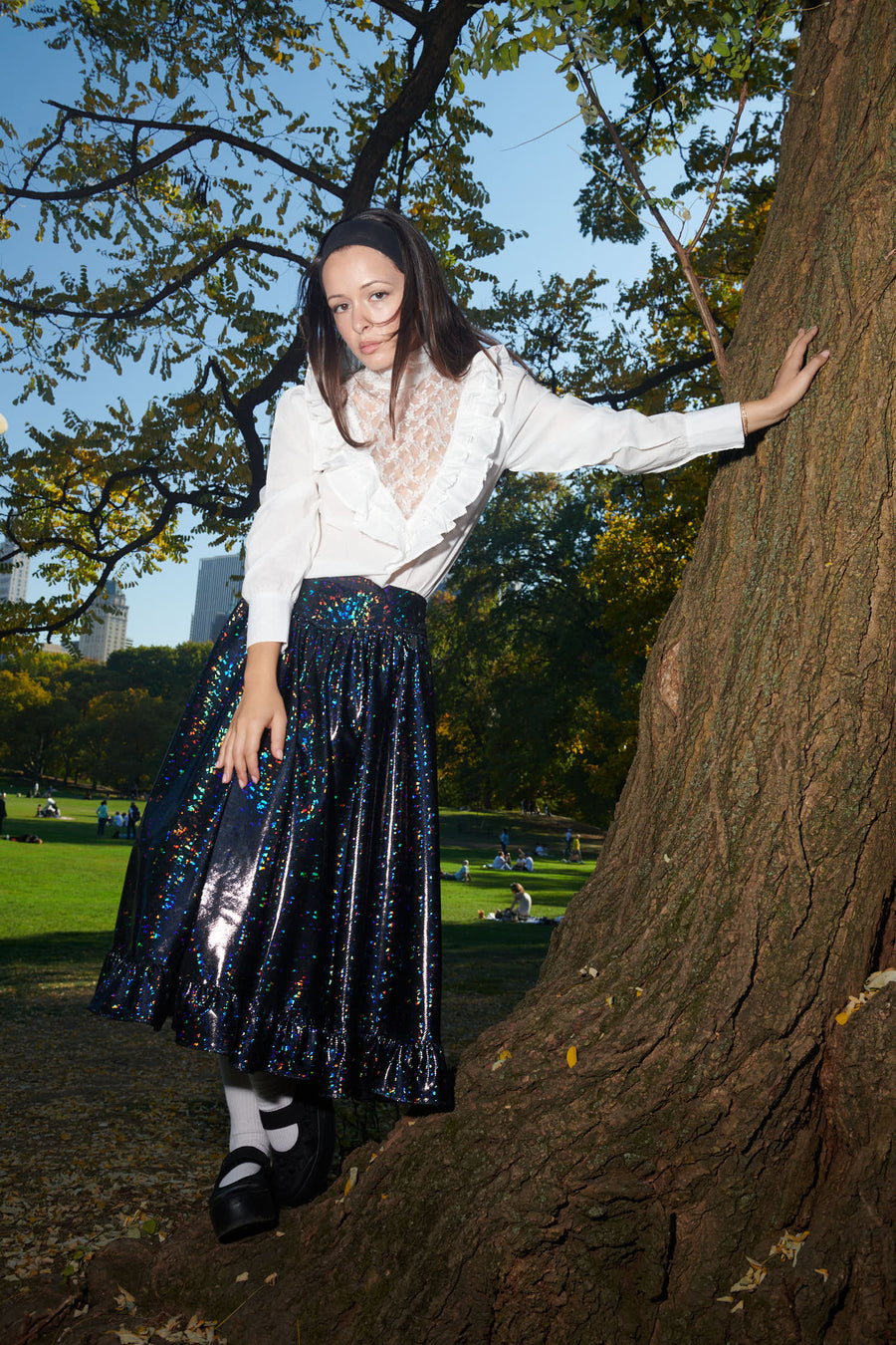 Ruffle Skirt in Galaxy Stretch