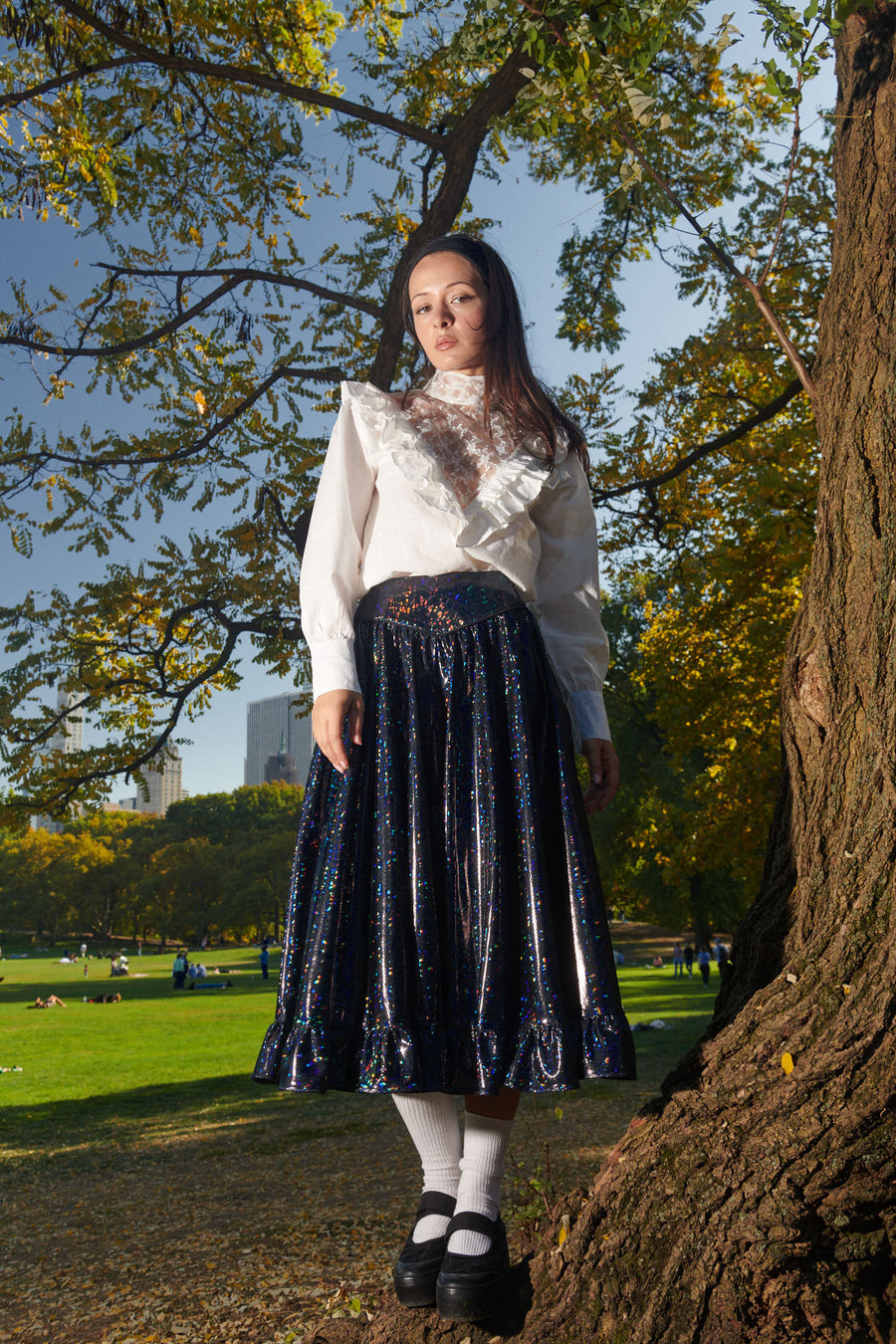 Pêche Blouse in White