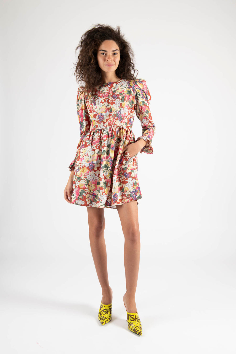 Sample Sale Square Neck Mini Prairie x Laura Ashley in Red Floral