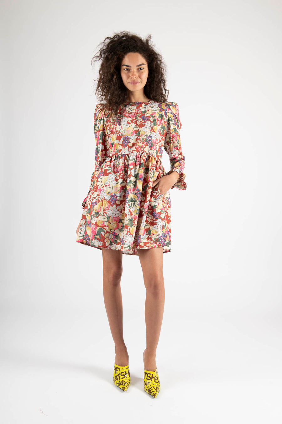 Sample Sale Square Neck Mini Prairie x Laura Ashley in Red Floral