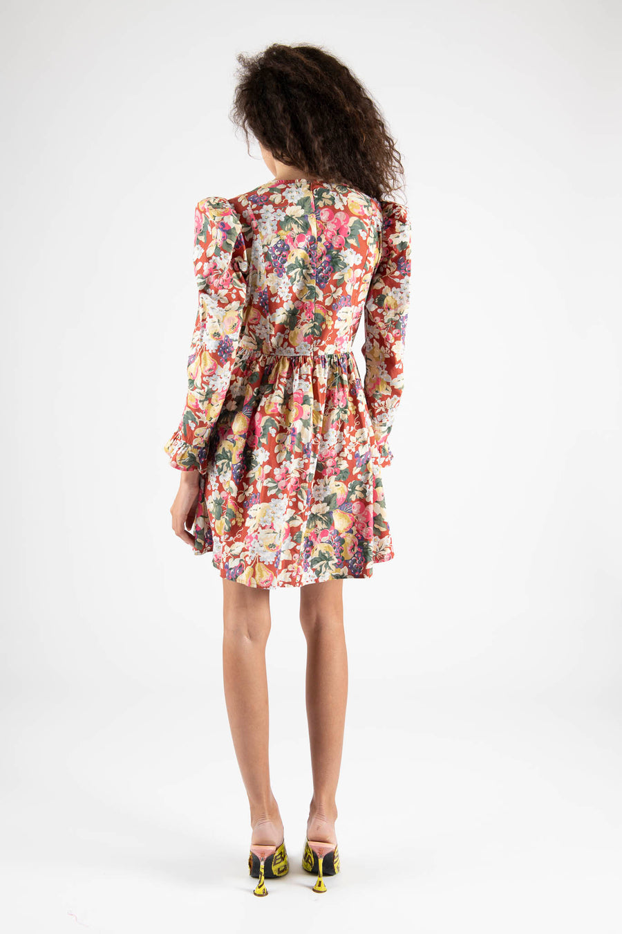 Sample Sale Square Neck Mini Prairie x Laura Ashley in Red Floral