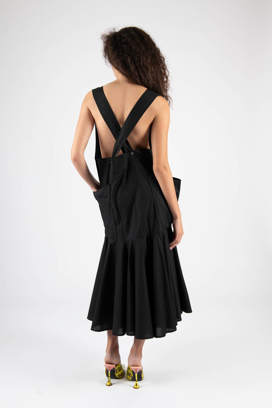 Sample Sale Meredith Dress in Black Cotton