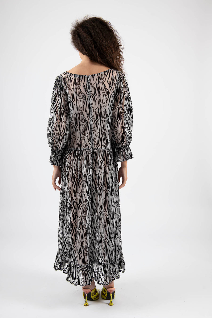 Sample Sale Maxi Dress in Zebra Tulle