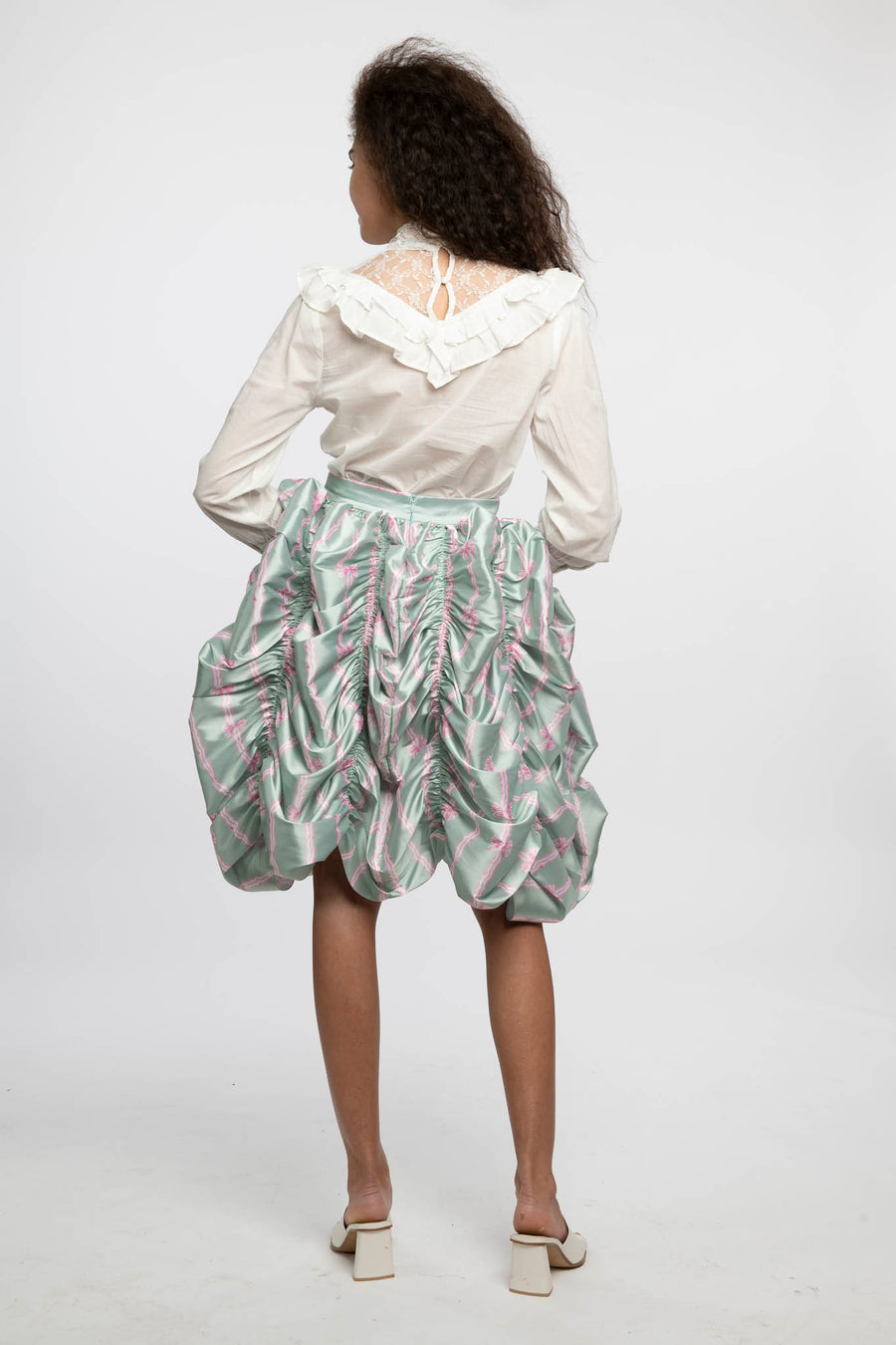 Anja Skirt in Pink Bow Taffeta