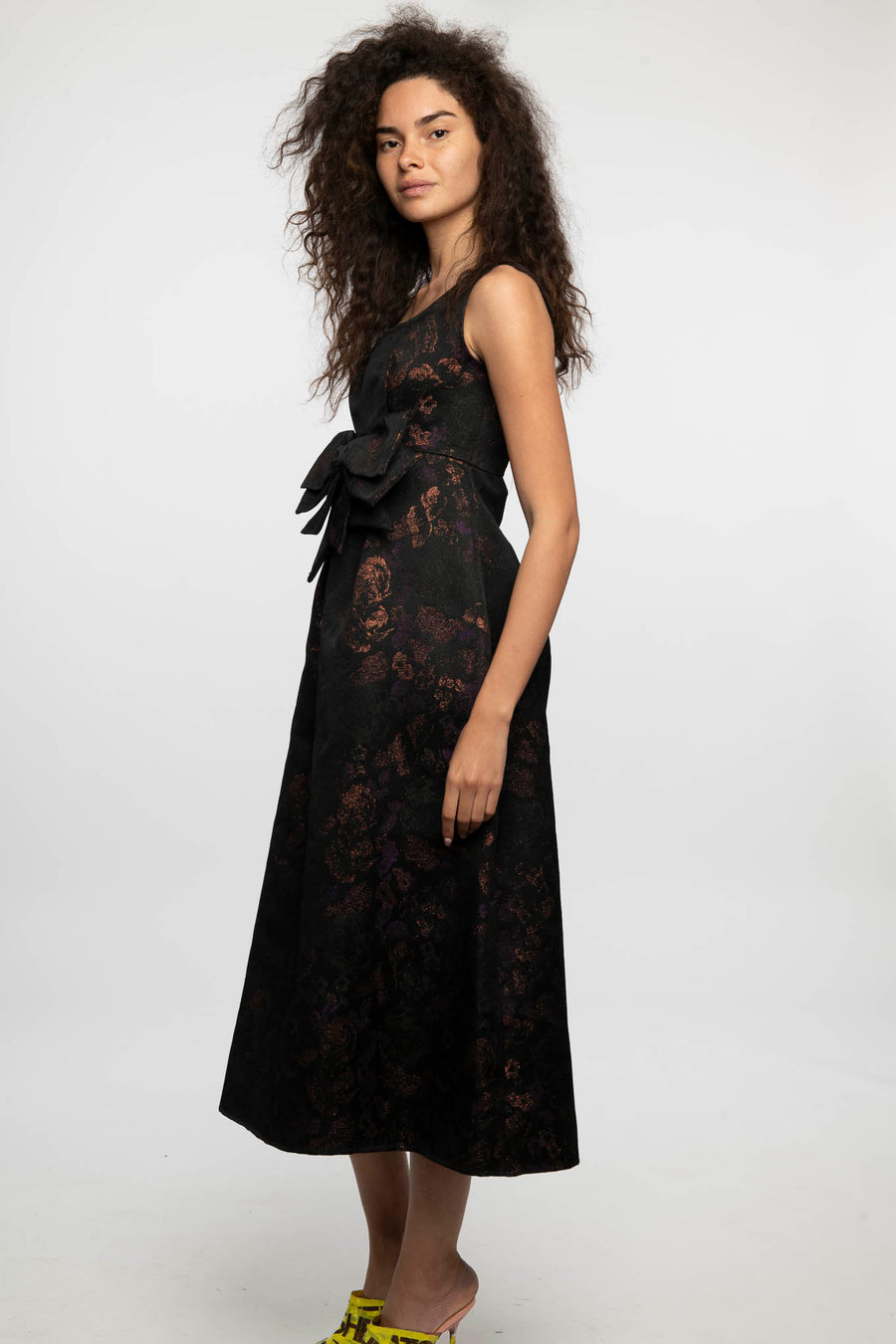 Sample Sale Bow Dress in Enchantress Jacquard