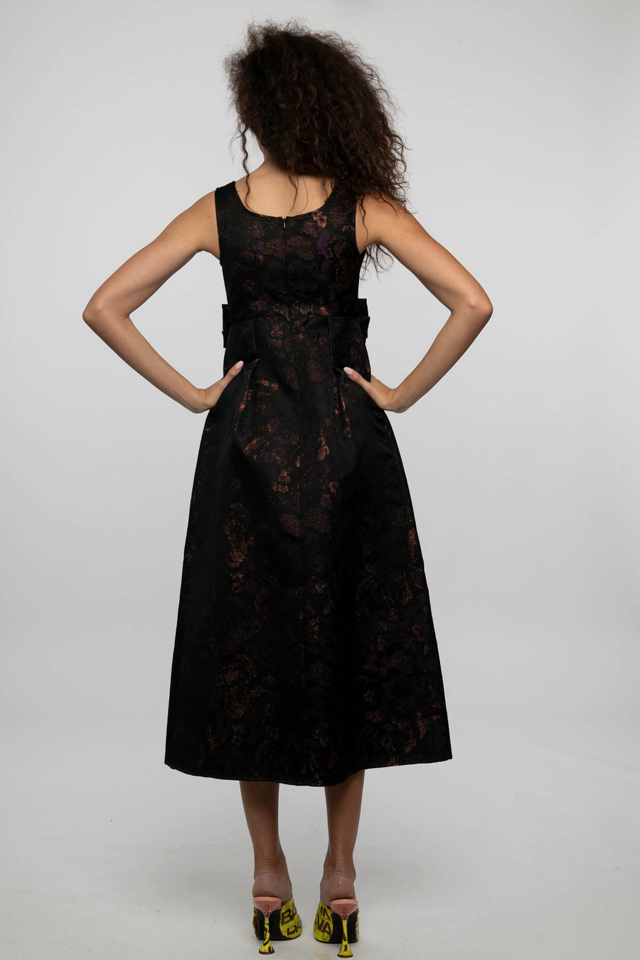 Sample Sale Bow Dress in Enchantress Jacquard