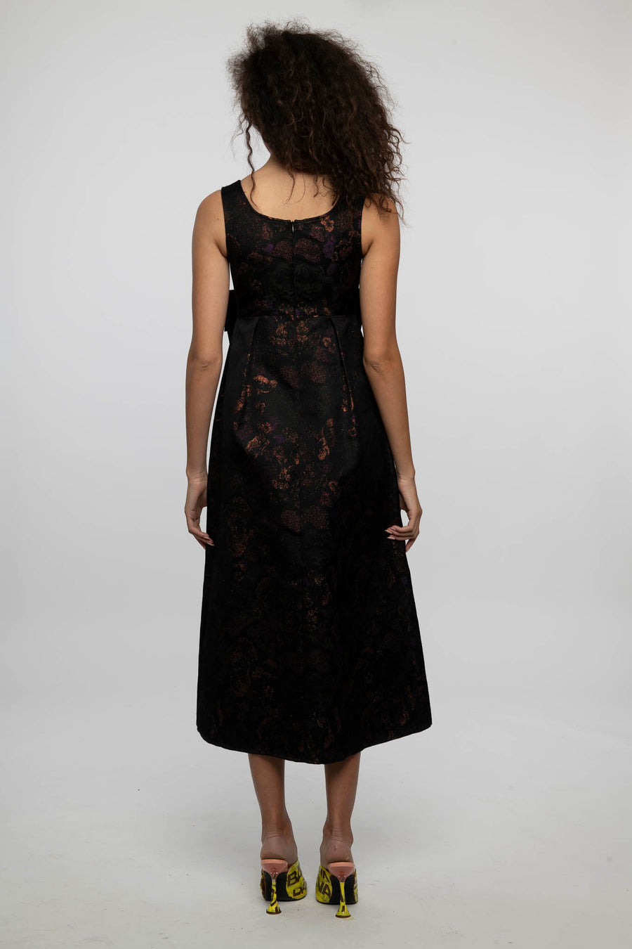 Sample Sale Bow Dress in Enchantress Jacquard