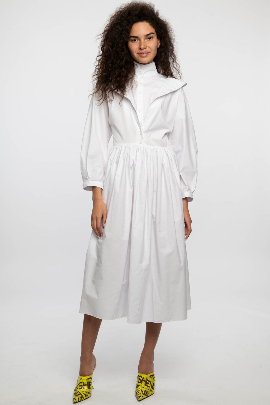 Sample Sale Elsa Dress in White Cotton