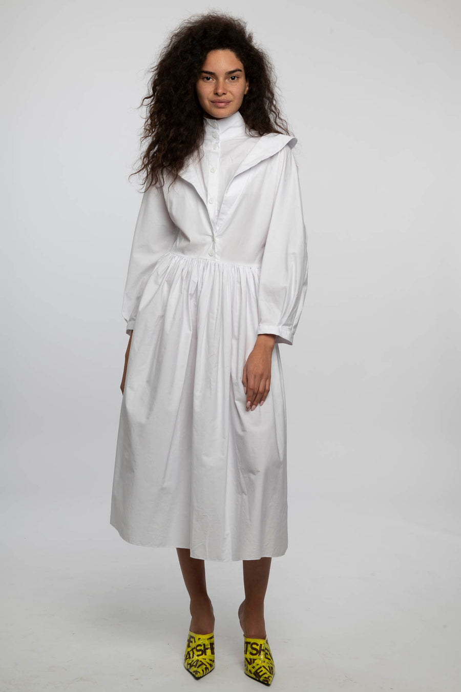 Sample Sale Elsa Dress in White Cotton