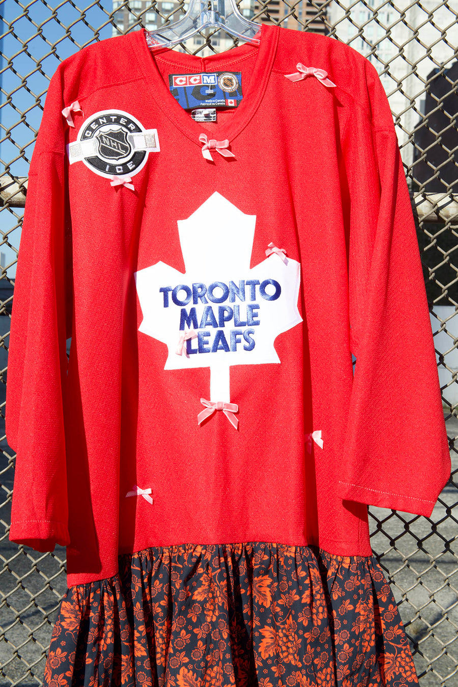 BATSHEVA - One-of-a-Kind Vintage Red Toronto Maple Leafs Jersey Dress