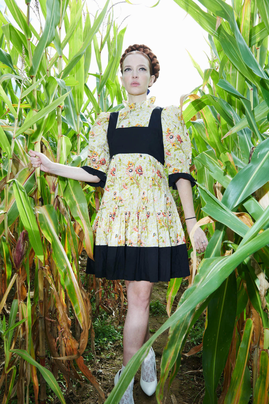 Laura Ashley x BATSHEVA Mini Ruthin Dress in Witton Floral