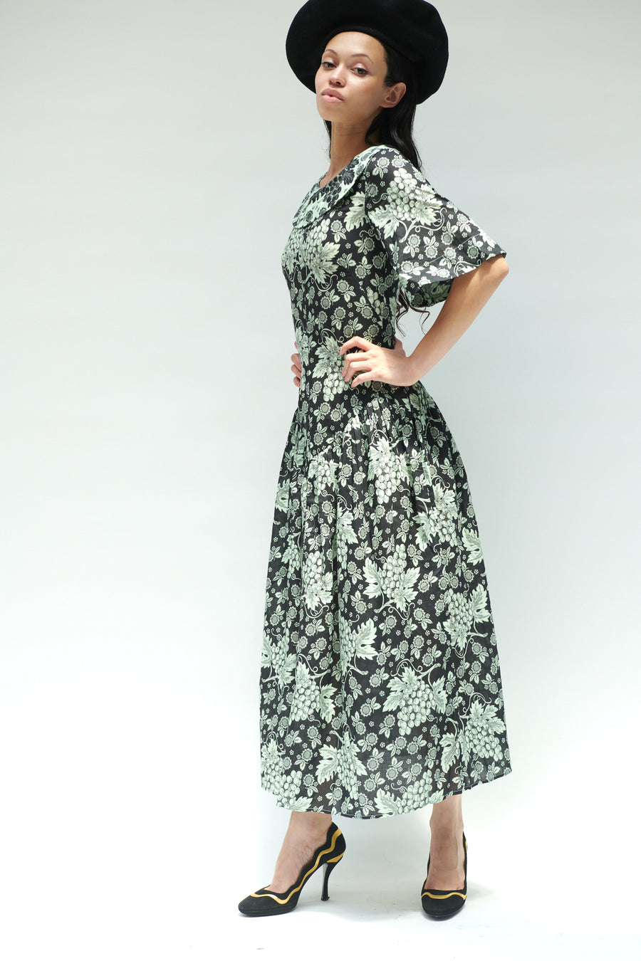 rosemary printed midi dress Rosemary Floral Embroidery Cocktail Midi Dress (Women)