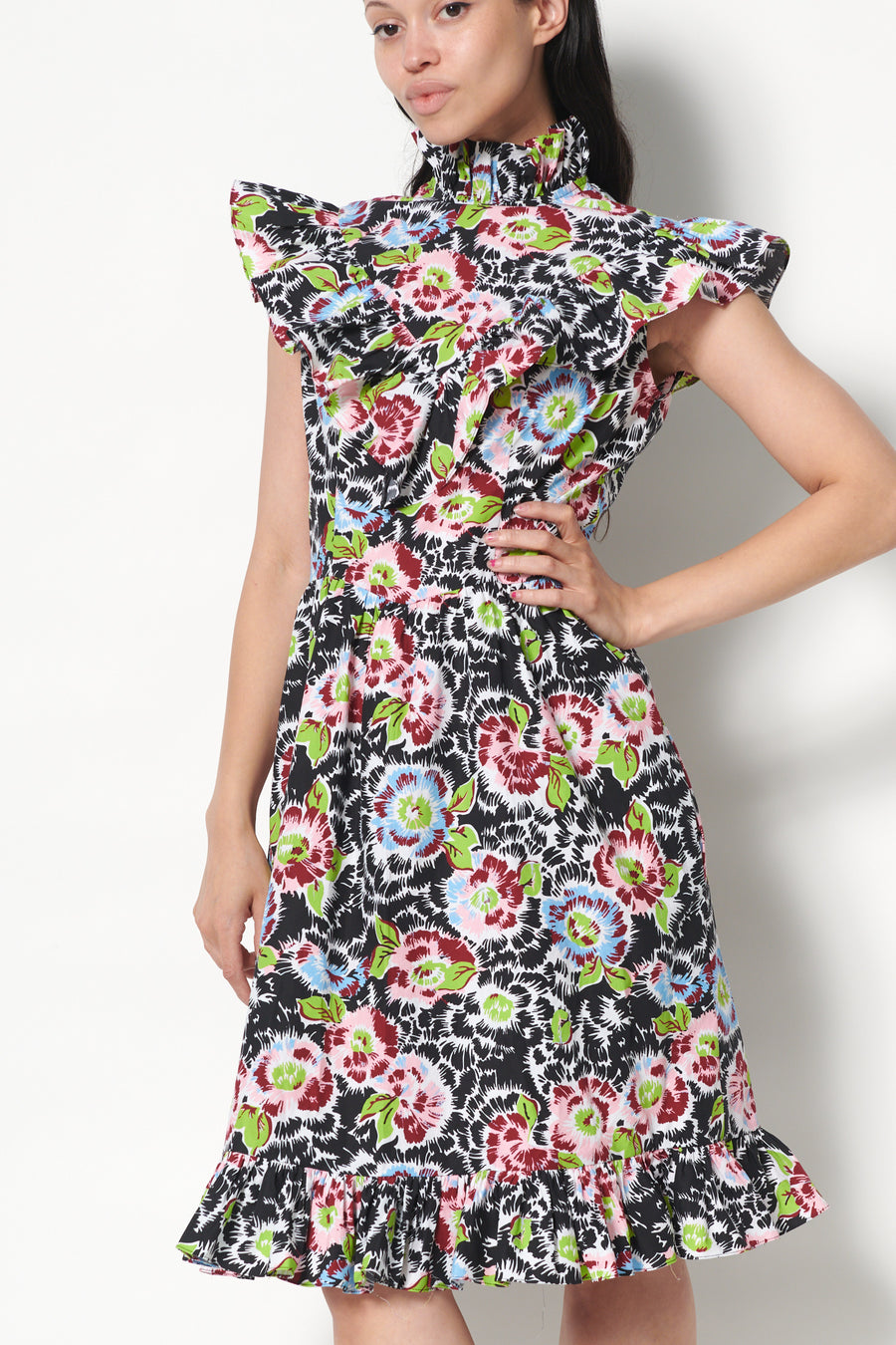Caroline Dress in Flower Riot