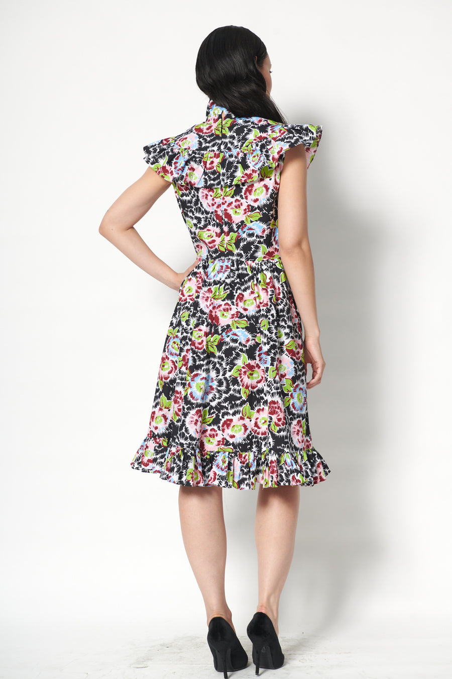 Caroline Dress in Flower Riot