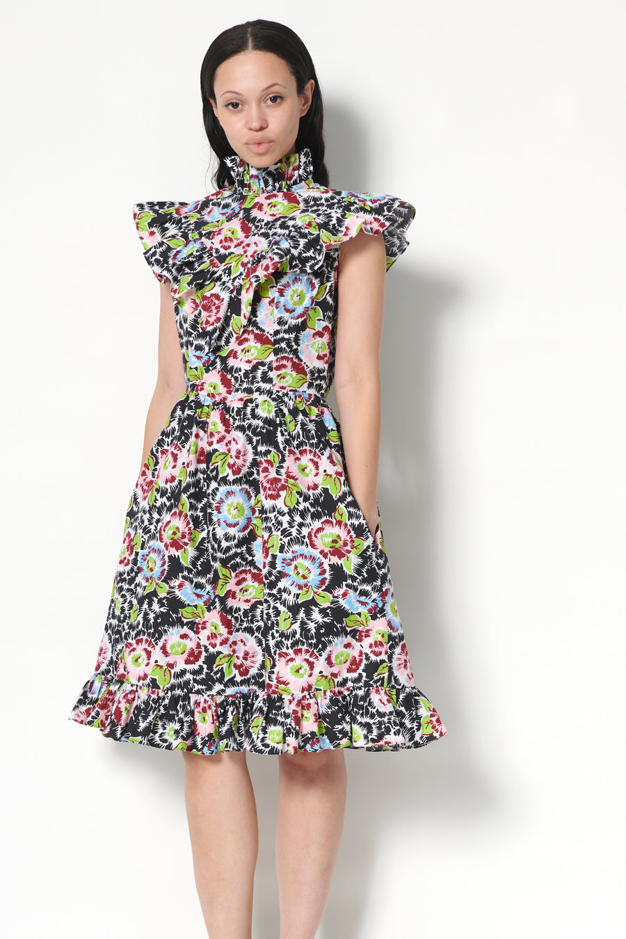 Caroline Dress in Flower Riot